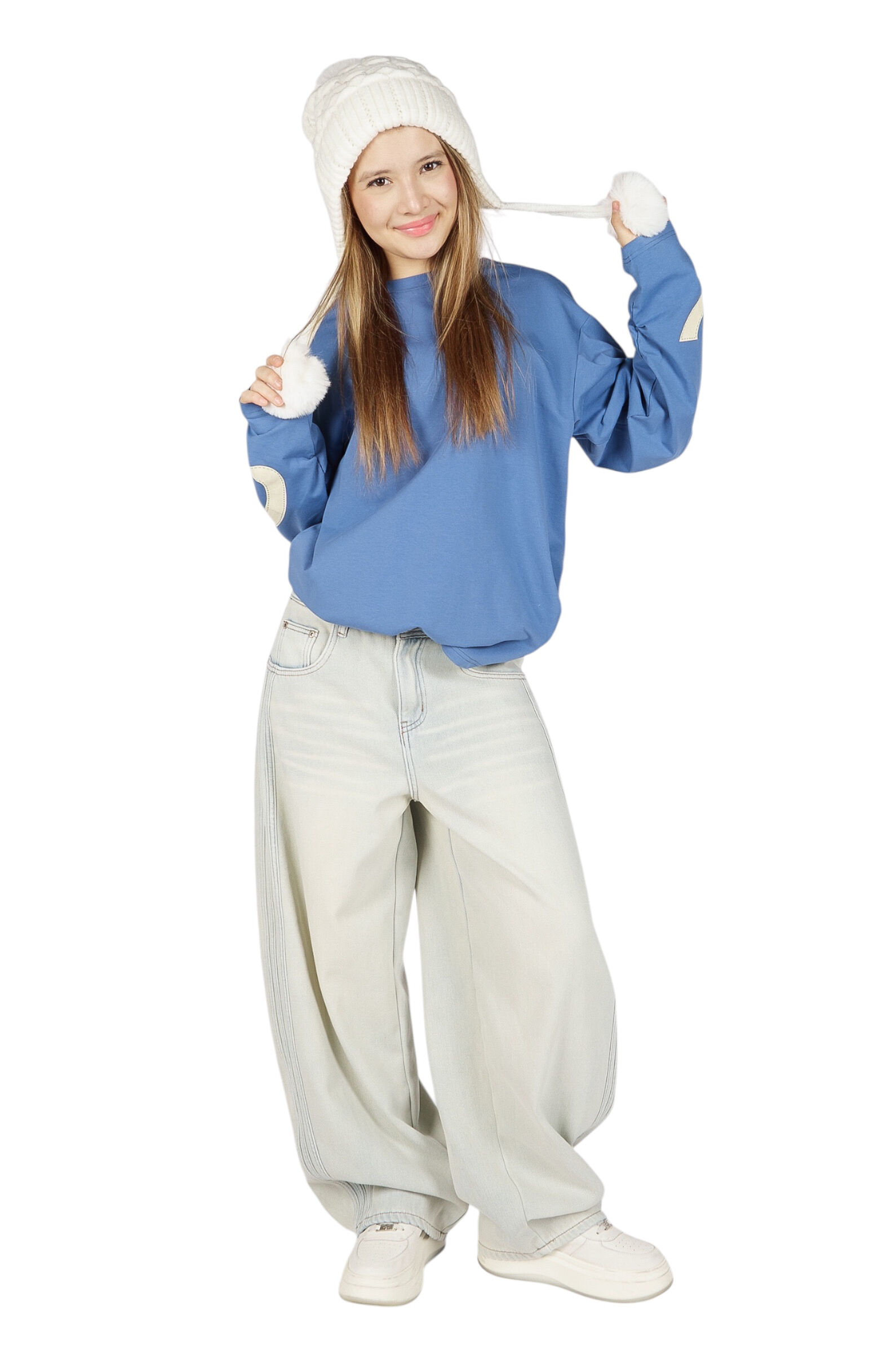 Шапка дев. АРТ.A-KP56718,бел,хл-акр