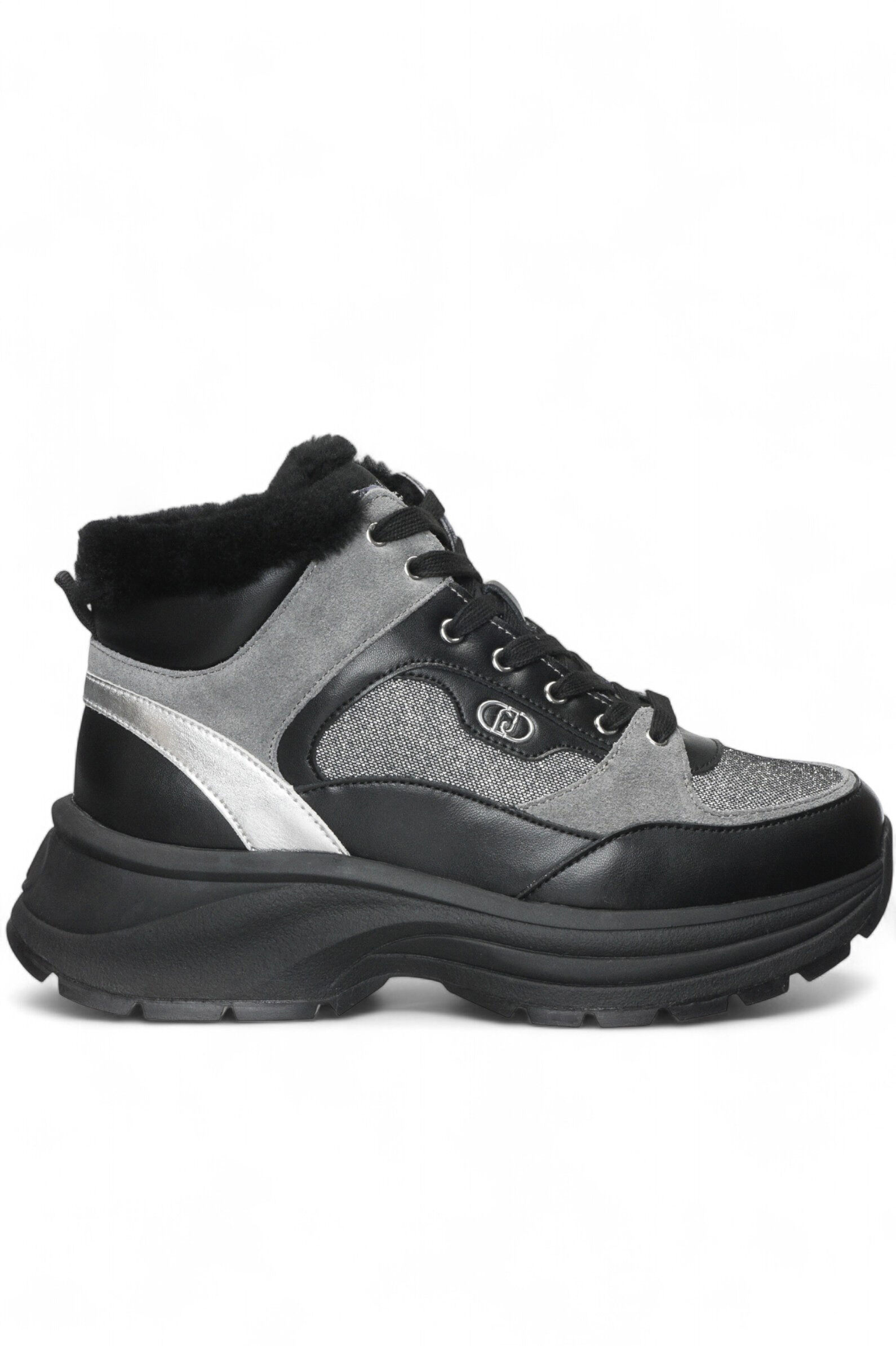 Ботинки жен. АРТ.BF5073PX78822222,чер-сереб,н.к-з-тек/н.м