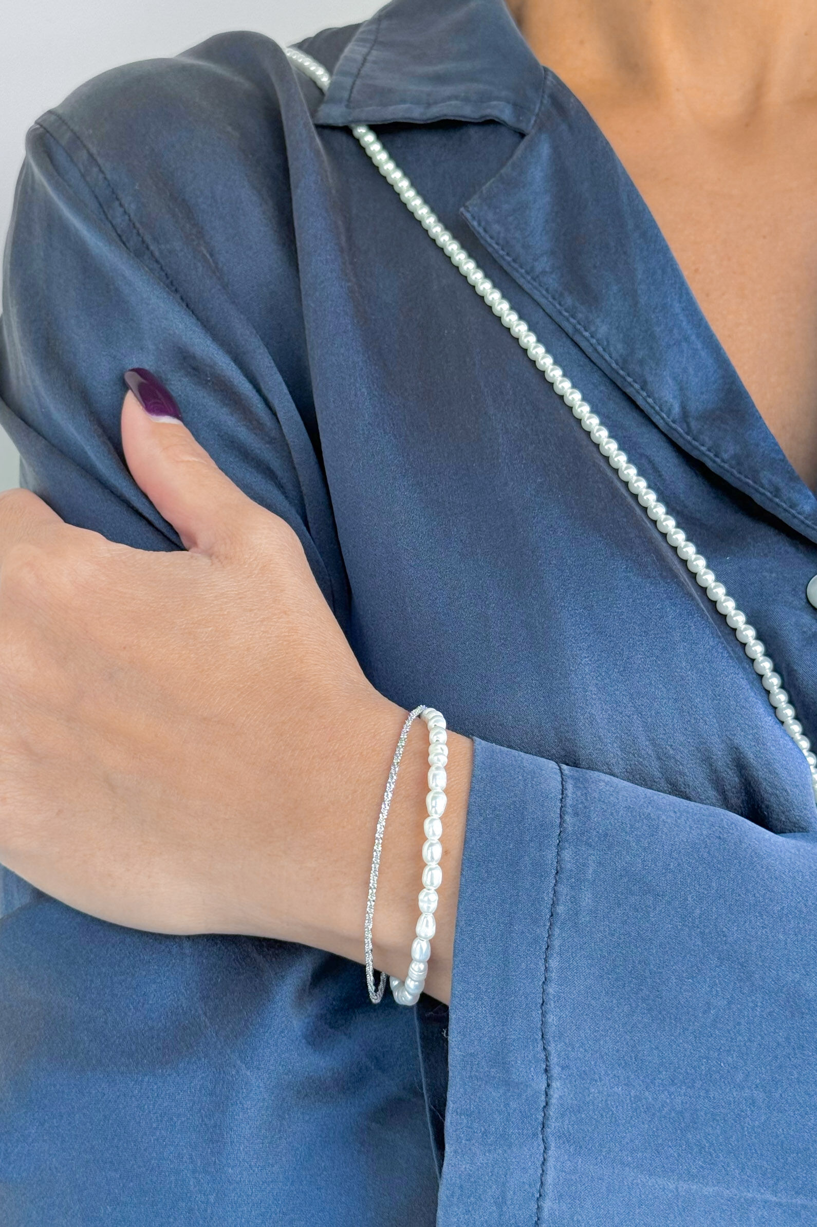 Браслет АРТ.J.280,сереб-бел