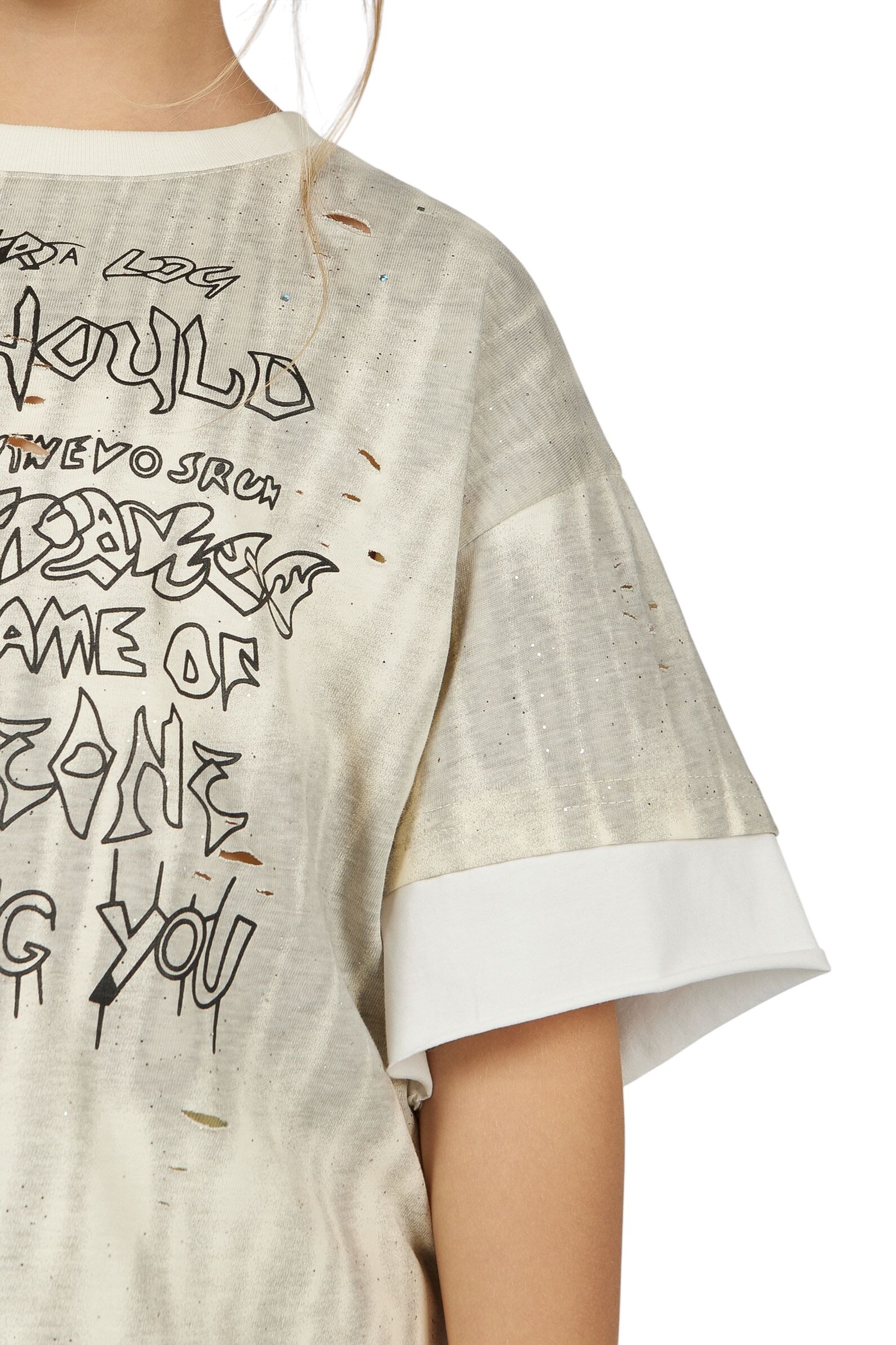 Футболка АРТ.G-TS26057,беж,хл-эл