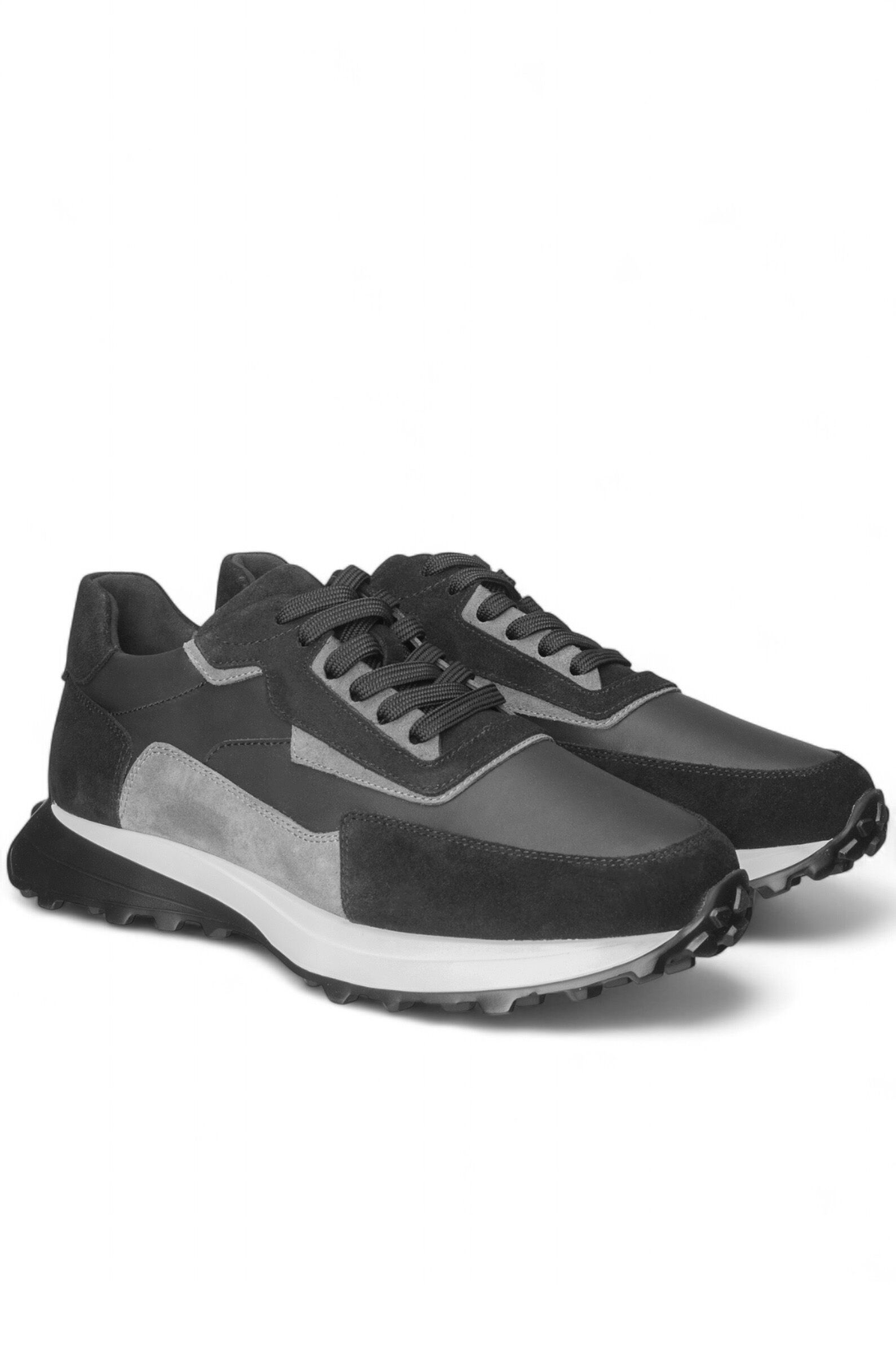 Кроссовки муж.АРТ.L5246,чер-сер,н.к-з/н.к