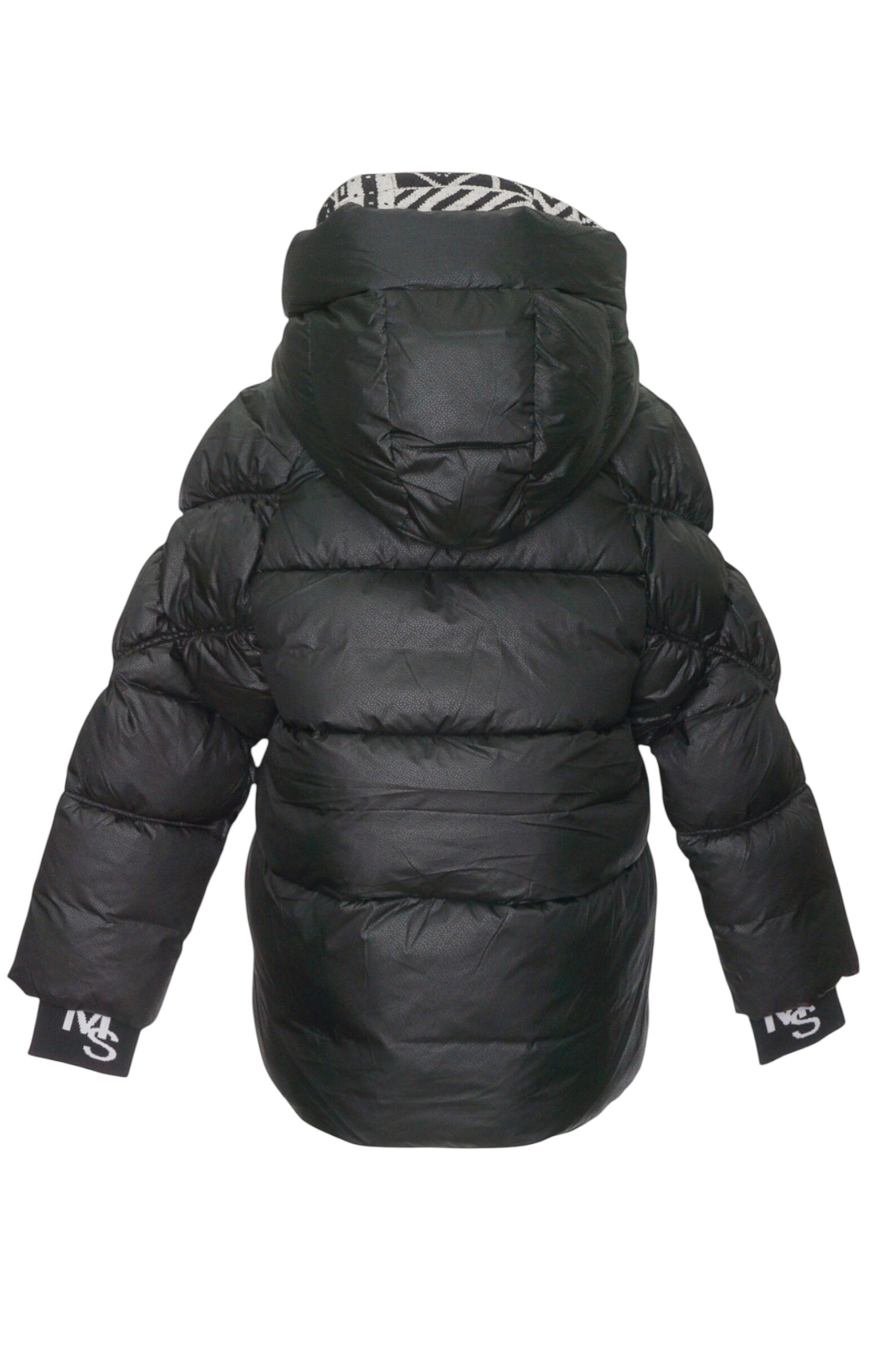 Куртка дев. АРТ.416BS,чер-бел,пэ/пэ