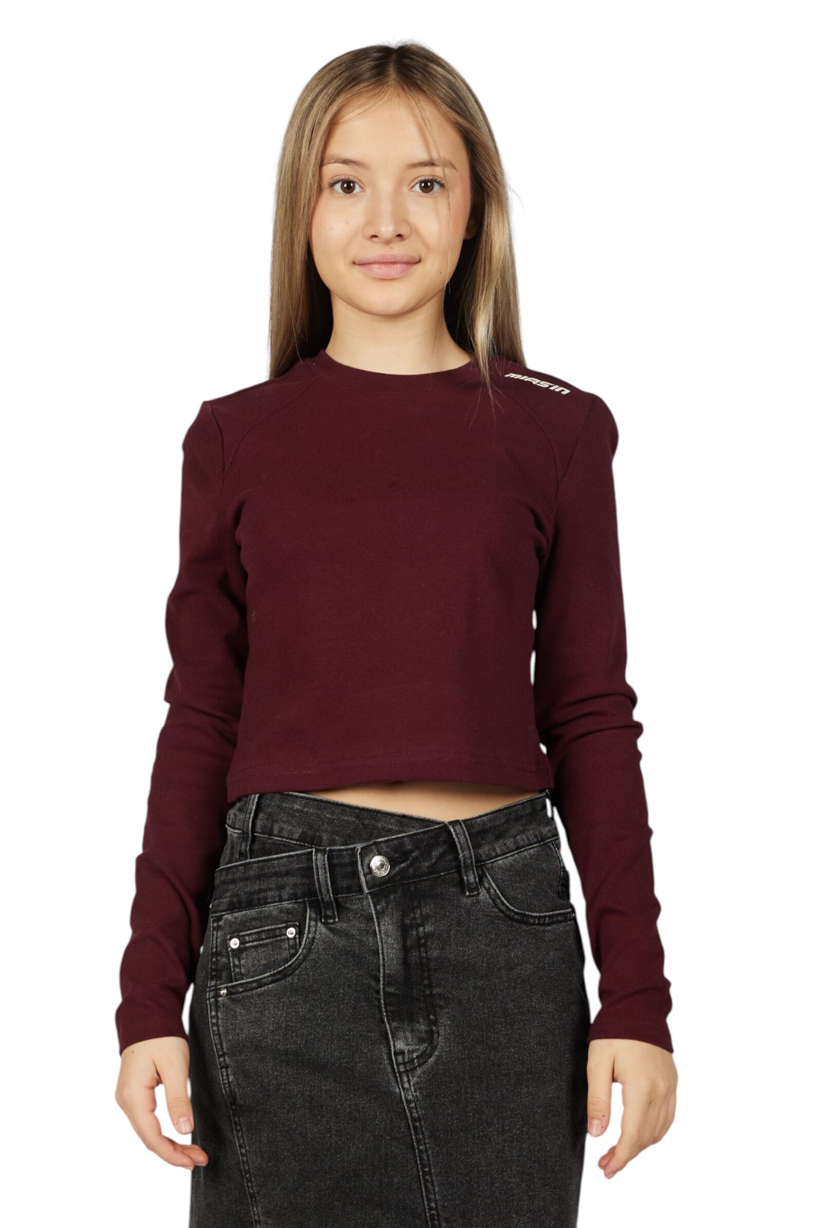 Лонгслив дев. АРТ.G-TN25441,бордо,хл-эл