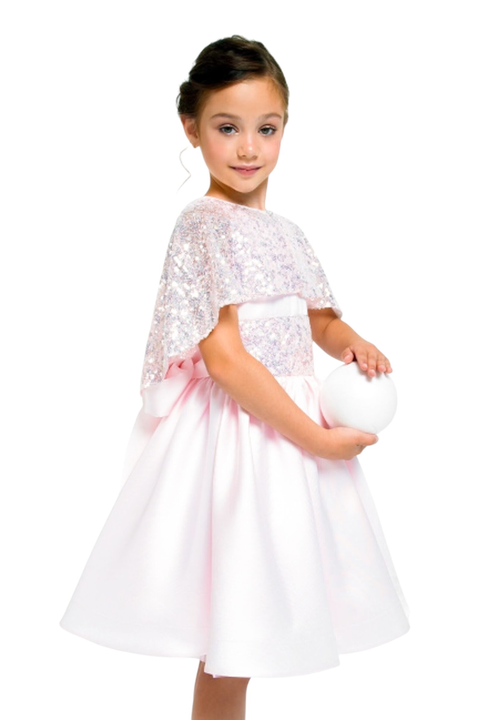 Платье дев. АРТ.1772,роз-сереб,пэ/хл