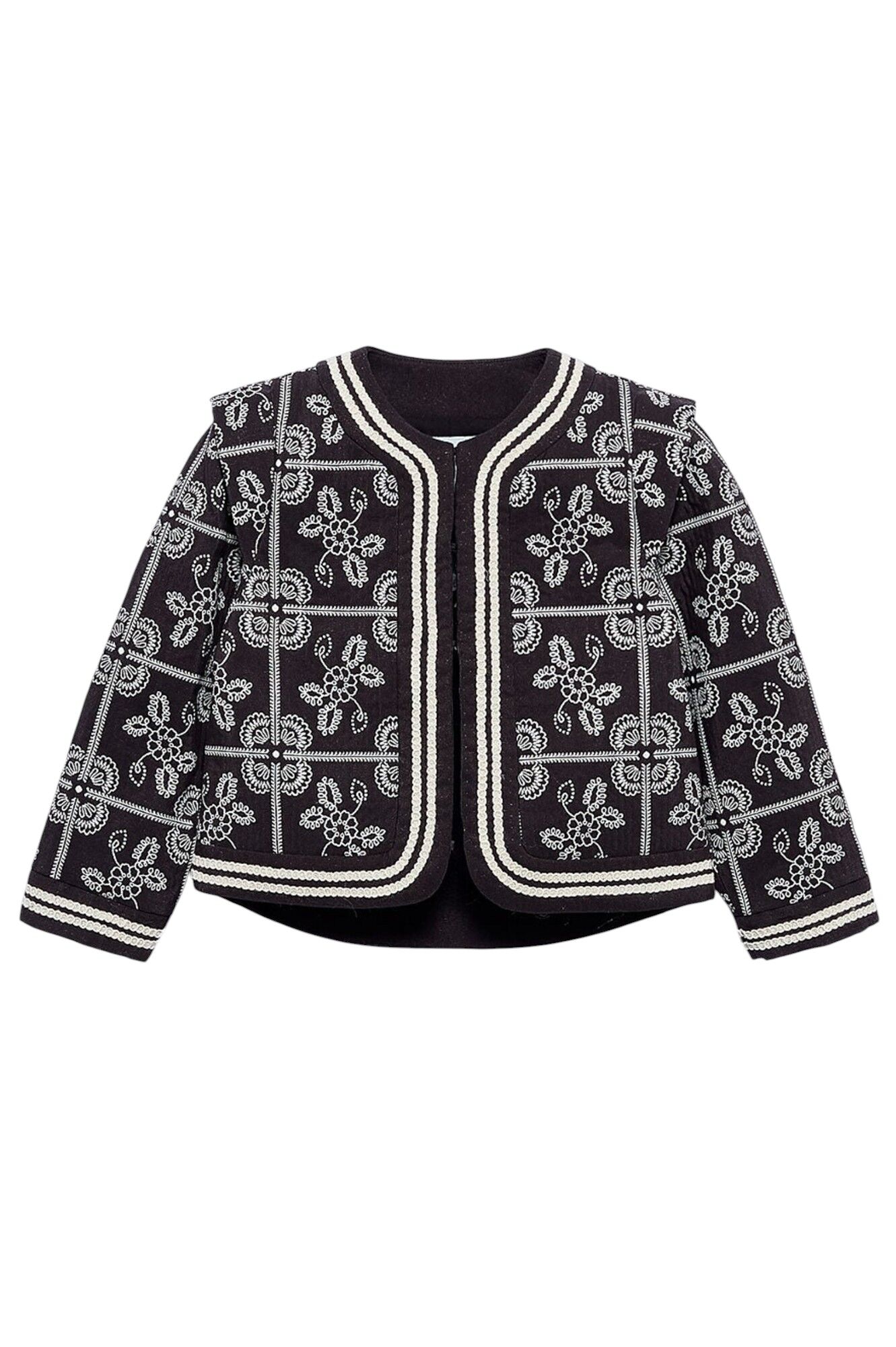 Жакет дев. АРТ.5840,чер-бел,пэ-хл